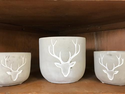 Deer Motif Pots