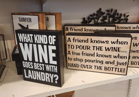 Funny Wine Signs Laundry/Wine $9.95 or Friends /Wine $14.95
